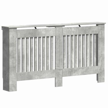 Vidaxl Pokrov radiatorja Betonsko siva 152 x 19 x 81,5 cm