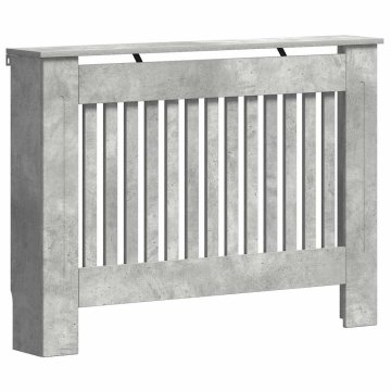 Vidaxl Pokrov radiatorja Betonsko siva 112 x 19 x 81,5 cm