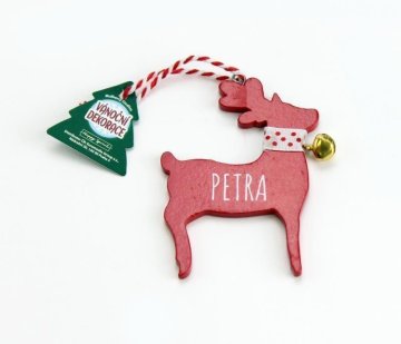 Božična dekoracija rdeči severni jelen PETRA