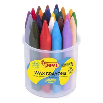 JOVI trikotni voščeni svinčniki, 24 kosov v skodelici