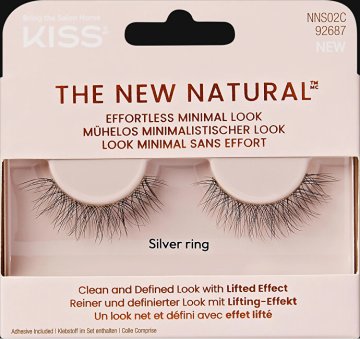 KISS Umetne trepalnice Novi naravni 02 Srebrni prstan