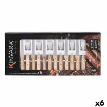 Kinvara Jedilni Pribor Kinvara Rjava Srebrna Les Kovina 16 Kosi (6 kosov)