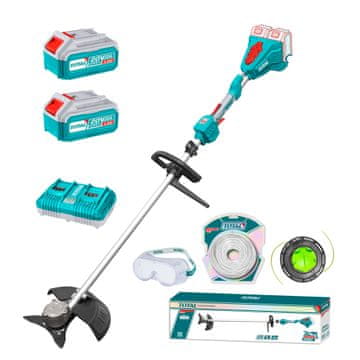 Total One-Stop Tools Akumulatorska kosilnica za travo (nitkarica) 330mm/20V/2.0Ah-7.5Ah/P20S /INDUSTRIAL (SET Baterija 2x4Ah, Polnilec) (TSTLI200285)