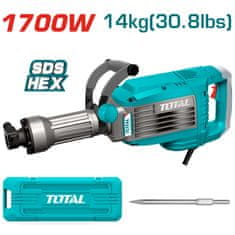 Total One-Stop Tools Električno kladivo za rušenje 1700W, SDS Hex 30mm/1900bpm /50J/ INDUSTRIAL (TH217068)