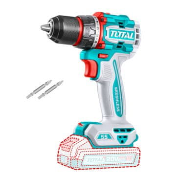 Total One-Stop Tools Kompaktni brezkrtačni akumulatorski vrtalnik 2000prm/55Nm/P20S/ INDUSTRIAL (Brez baterije) (TDLI205581)
