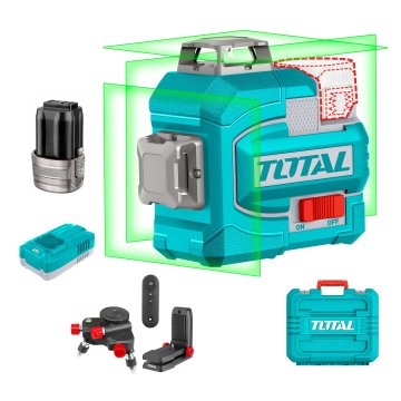 Total One-Stop Tools 3D samonivelirni linijski laser (zeleni laserski žarki) 35m / 12 črt/ IND (TLL301201E)