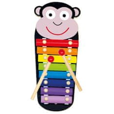 Bino Kovinski ksilofon Opica 32cm