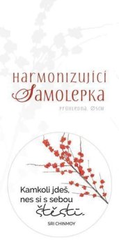 Harmonizirajoča nalepka transparentna "Kamorkoli greš, prinesi srečo s seboj." Premer 5 cm