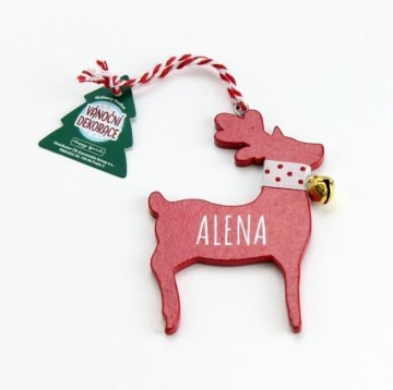 Božična dekoracija rdeči severni jelen ALENA