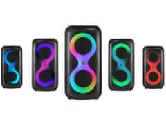 Manta SPK0401B100 ERIS prenosni karaoke zvočnik, Bluetooth 5.3, 100W, RGB LED, črn, priložen mikrofon in daljinec