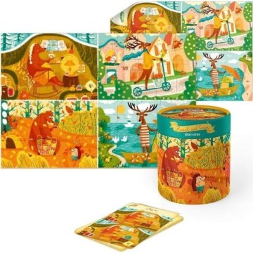 DoDo Puzzle in dejavnosti - Živali in letni časi 50 kosov