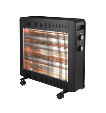 Rosberg Grelec halogenski ROSBERG 1200W - 2400W, varnostno stikalo, črne barve