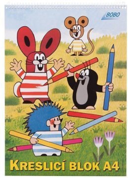 Akim Podloga za risanje KRTEK z zgornjo vezavo, A4, prazna, 20 listov