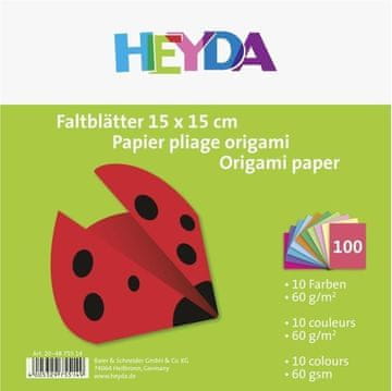 HEYDA Papirji za origami 15 x 15 cm (100 kosov)