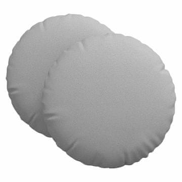 Vidaxl Sedežne blazine 2 pcs Oblačno siva Ø60 x 21 cm blago