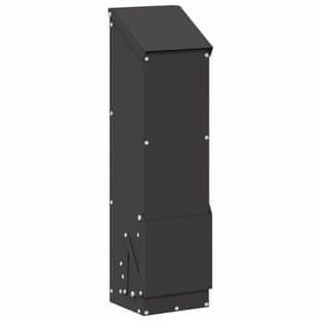 Vidaxl Hranilnik za piščance Črna 13 x 12 x 51 cm Hladno valjana jeklo