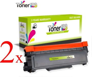Toner123 Komplet Brother TN-2320 / DCP-L2500, L2520, L2540, L2560, L2700 / HL-L2300, L2320, L2340, L2360, L2365, L2380 / MFC-L2700, L2720, L2740 kompatibilna tonerja (2) - 2 × črna