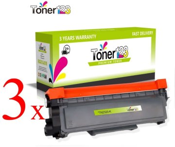 Toner123 Komplet Brother TN-2320 / DCP-L2500, L2520, L2540, L2560, L2700 / HL-L2300, L2320, L2340, L2360, L2365, L2380 / MFC-L2700, L2720, L2740 kompatibilni tonerji (3) - 3 × črna