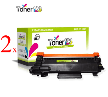Toner123 Komplet Brother TN-2590 XL / DCP - L2600, L2622, L2640 / HL - L 2402, L2442, L2460 / MFC - L2802, L2862, L2922 kompatibilna tonerja (2) - 2 × črna XL
