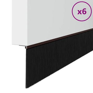 Vidaxl Samolepljiva tesnila za vrata 6 pcs Rjava 100 cm