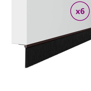 Vidaxl Samolepljiva tesnila za vrata 6 pcs Rjava 100 cm