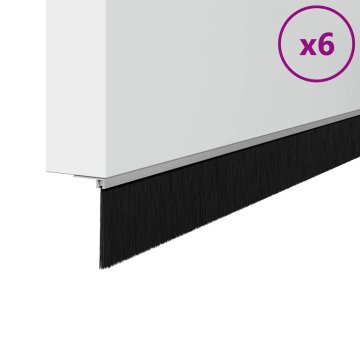 Vidaxl Samolepljiva tesnila za vrata 6 pcs srebrna 100 cm