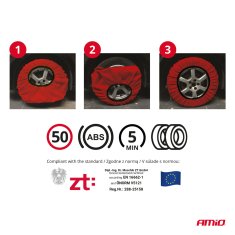 AMIO Tekstilne snežne verige 3D L 2 kosa