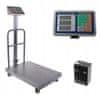 SKLADIŠČNA TEHTNICA 150 KG Z NOSILCEM ZA VREČE 30 x 40 CM Z 10 G LCD BATERIJAMI