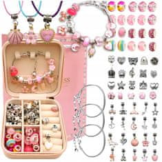 shumee KOMPLET ZA IZDELAVO ZAPESTNIC IN OGRLIC KREATIVNA DARILNA ŠKATLA USTVARJANJA