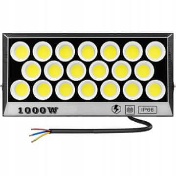 Gardenico MOČNA SVETILKA ZA GARAŽO, VRT, FASADO, 1000 W, IP66, TRAJNA DOBA, COB LED DIODE