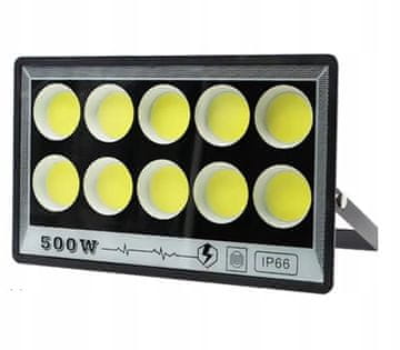 Gardenico MOČNA SVETILKA ZA GARAŽO, VRT, FASADO, 500 W, IP66, TRAJNA ZAŠČITA, COB LED DIODE