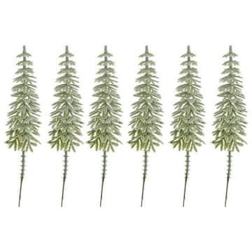Rayher.	 Zasnežene smreke z bleščicami, 28cm, set 6