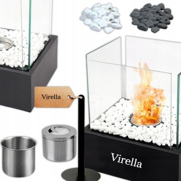 shumee Samostoječi biokamin Virella brez dima za dom, vrt, teraso, biokamin