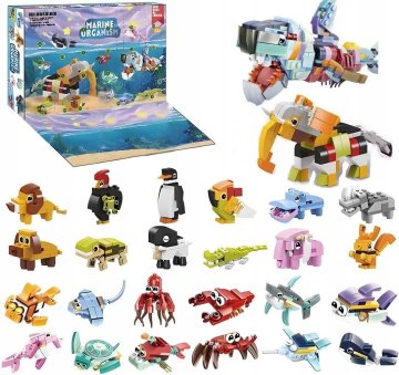 shumee Adventni koledar za otroke, gradniki, živali kot darilo