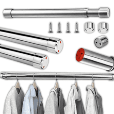 shumee Teleskopska palica za tuš za omaro z zavesami, nastavljiva 67-120