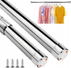 shumee Teleskopska palica za tuš za omaro z zavesami, nastavljiva 67-120