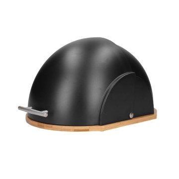 shumee Posoda za kruh DARVIN okrogla črna 37x26x22 cm 996362