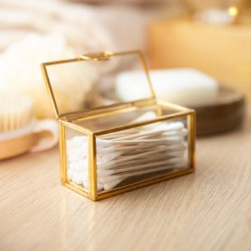 shumee Škatla za nakit GRAZIA mini zlata 9x4x5cm 852690