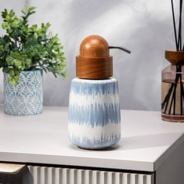 shumee Dozirnik NODO moder z leseno črpalko 8,5 x 18 cm 733222