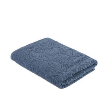 shumee Brisača ESTRELLA Bombažno modra z listi 70x130 cm 896939