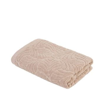 shumee Brisača ESTRELLA Bombažna bež z listi 70x130 cm 897028