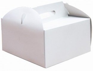 shumee Bela škatla za torto 30 cm x 30 cm x 15 cm