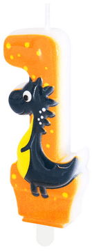 PartyPal Svečka za torto številka 1 ENA Dino DINOZAVER