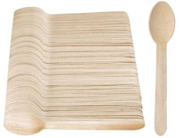 Lesene žlice za enkratno uporabo 16 cm 100 kosov.