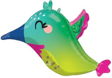 Amscan Barvit folijski balon Hummingbird 63x40 cm 1 kos.
