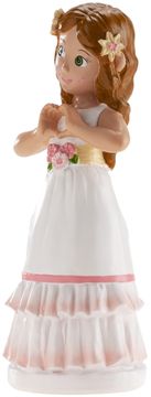 Dekora Figurica obhajilne torte - Dekle s srcem