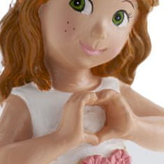 Dekora Figurica obhajilne torte - Dekle s srcem