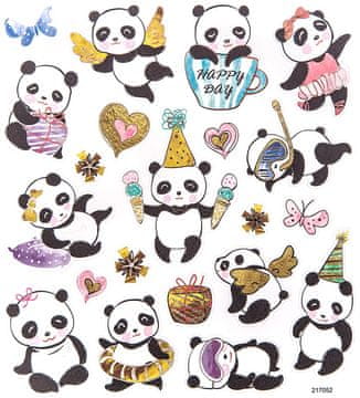 Dekorativne nalepke Panda Bear PANDAS Birthday 21 kosov.