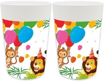 Procos Lončki za večkratno uporabo ANIMALS Jungle 230ml 2 kosa.
