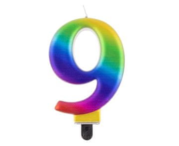 GoDan Sveča s številko 9 Galaxy 8 0 cm 1 kos.